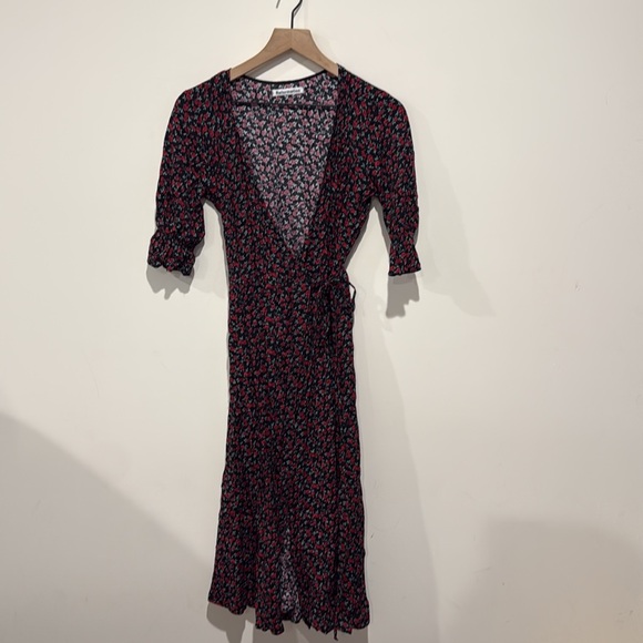 reformation wrap midi dress Carina Dress